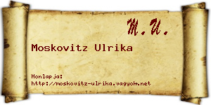 Moskovitz Ulrika névjegykártya